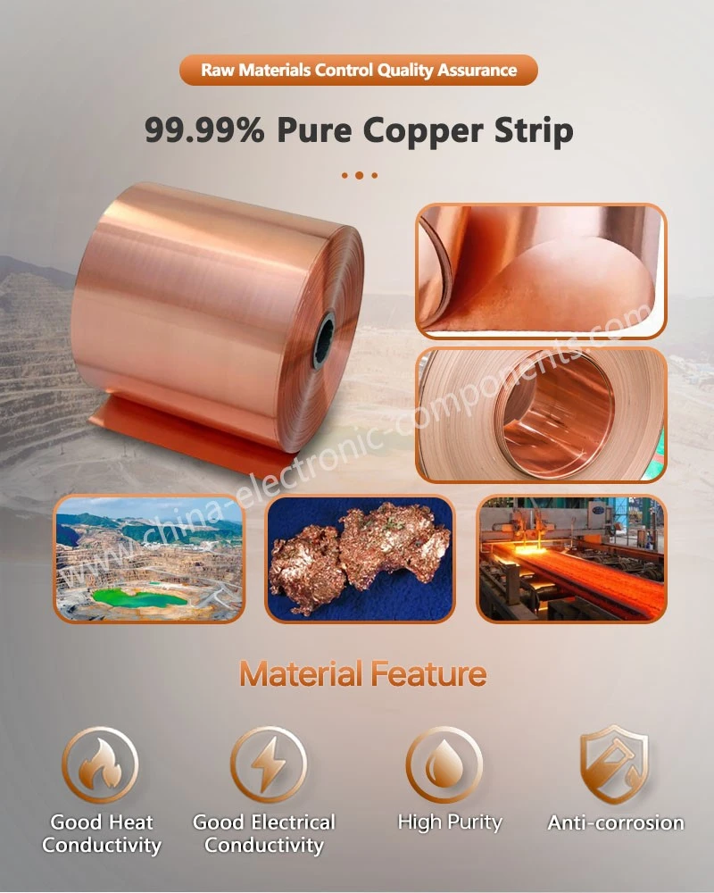 9999 Pure Copper Strip for PET Insulated Busbar For Film Capacitors 9999 Pure Copper Strip for PET Insulated Busbar For Film Capacitors