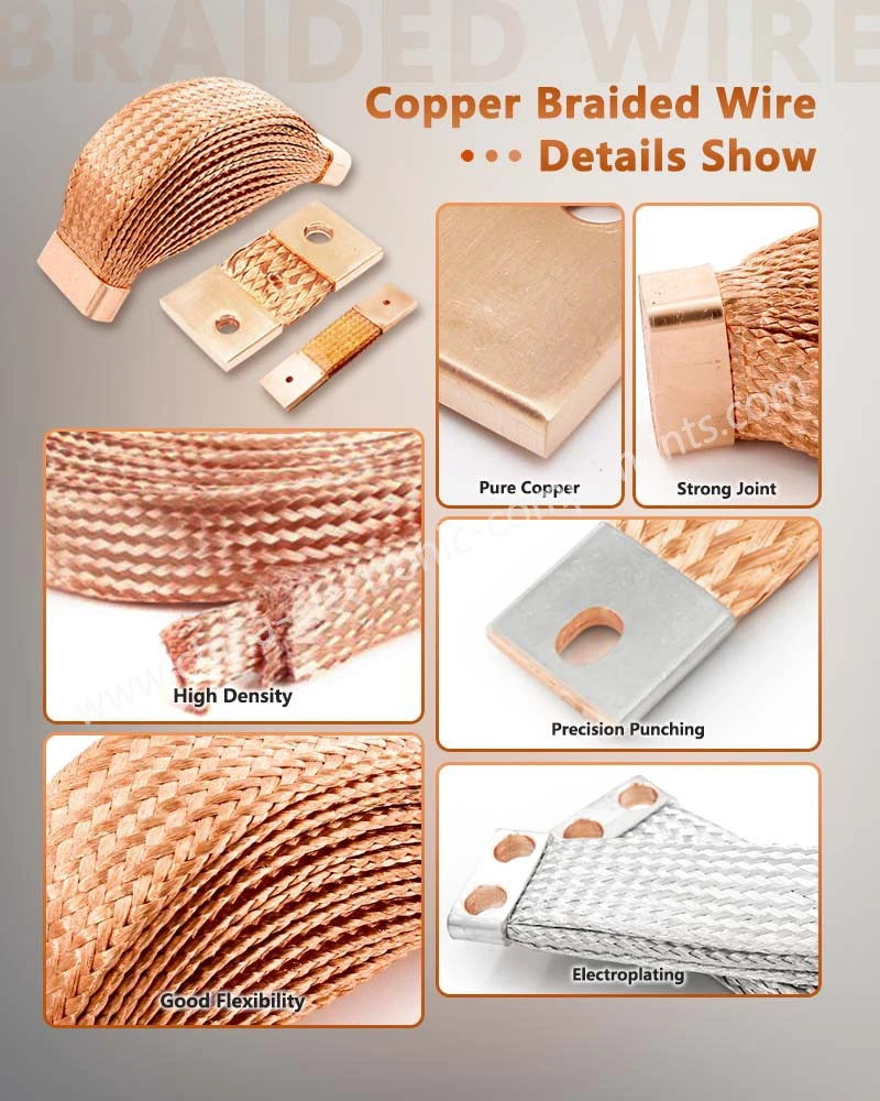 Flexible Copper Braided Electrical Connectors Details Show Flexible Copper Braided Electrical Connectors Details Show