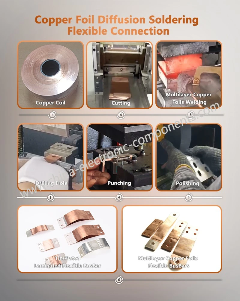 Copper Foil Diffusion Soldering Flexible Connection for Laminated Foils Flexible Copper Busbar Copper Foil Diffusion Soldering Flexible Connection for Laminated Foils Flexible Copper Busbar